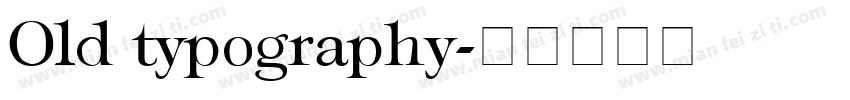 Old typography字体转换